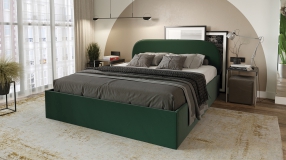 Кровать с подъемным механизмом «Шерри» (Велюр зеленый)