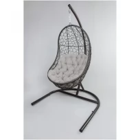 Кресло подвесное палау с опорой (цвет: коричневый/бордовый)